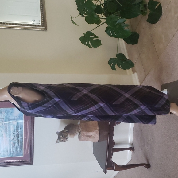 Jessica Howard 16 perfectly plaid maxi tank dress fully lined - Picture 5 of 7